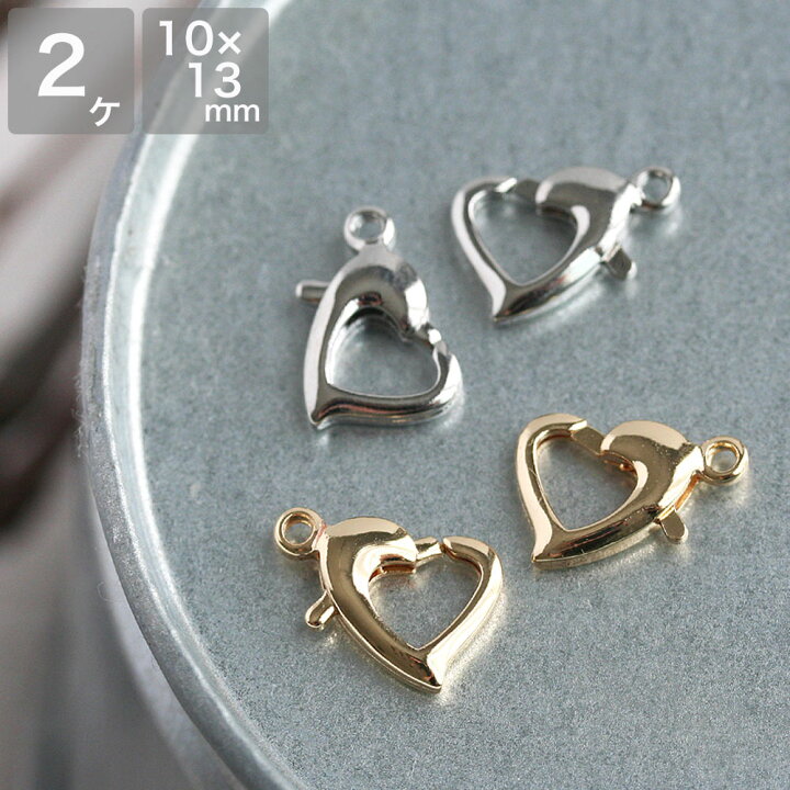 楽天市場】【3/4〜10％OFF！】ハート型カニカン 10×13mm ゴールド 