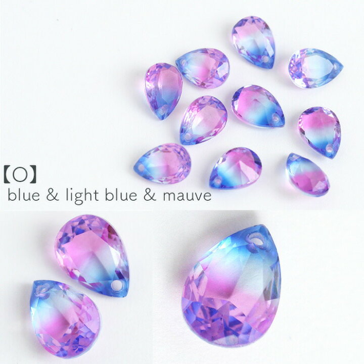 楽天市場】しずく形グラデーションカラーガラス 10×7mm 2個 ピアス  
