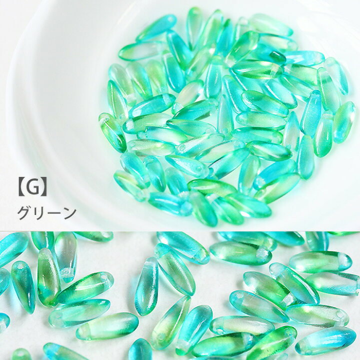 楽天市場】チェコガラスビーズ ダガー 3×11mm 《20個》 ピアス 