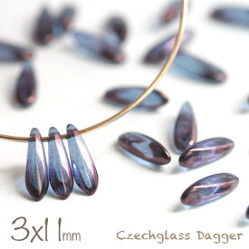 【もうすぐ終了☆最大20%OFFクーポン】チェコビーズ ダガー 3×11mm アメジストラスター 約20個 アクセサリーパーツ チェコガラス ビーズ ハンドメイド 材料 パーツ ピアス イヤリング ネックレス 素材 スーパーSALE スーパーセール