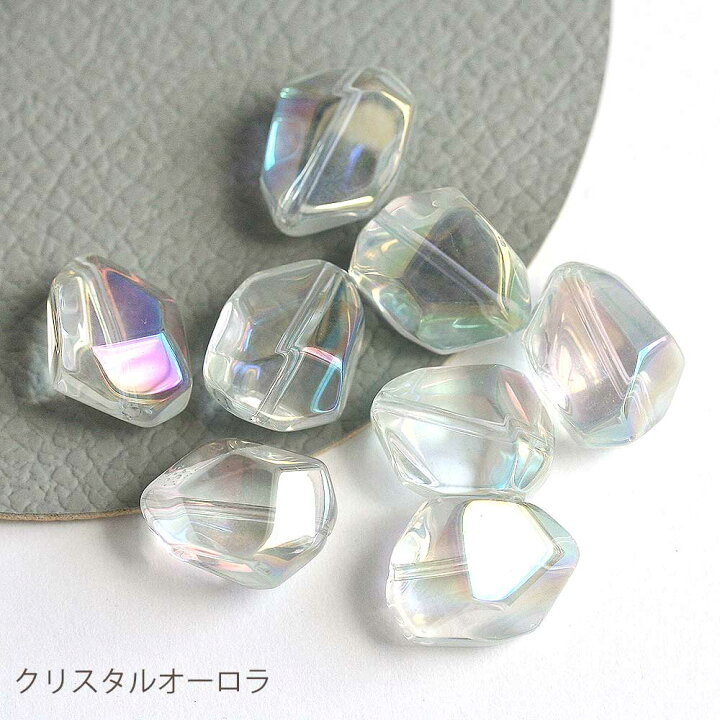 楽天市場】ランダムカットガラスビーズ 16×13mm 8個 アクセサリー 