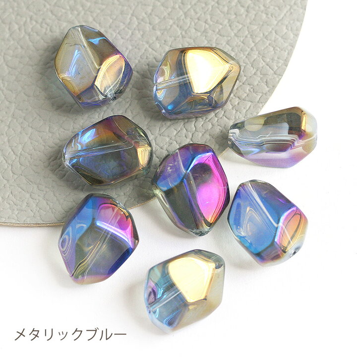 楽天市場】ランダムカットガラスビーズ 16×13mm 8個 アクセサリー 