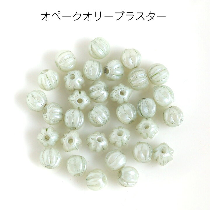 楽天市場】チェコビーズ メロンビーズ 4mm 約30個 チェコガラス 