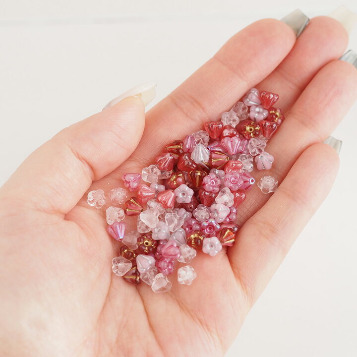 楽天市場】カラーミックスアソート チェコビーズ ベルフラワー 4×6mm  