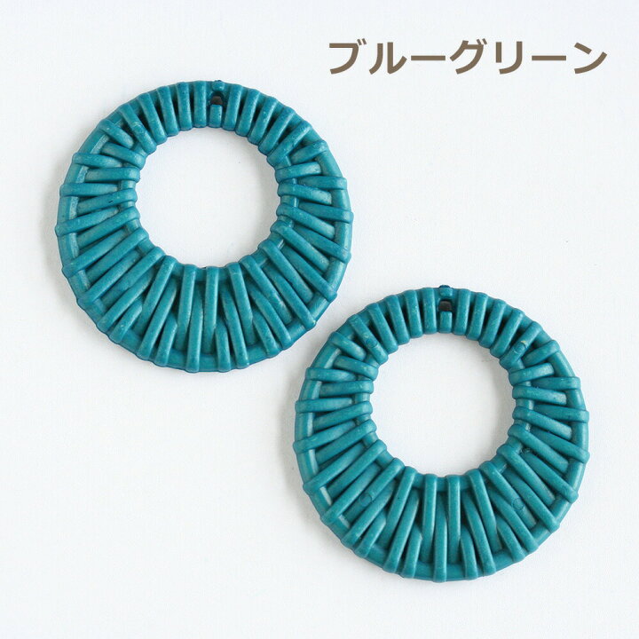 楽天市場】アクセサリーパーツ ラタン風プラスチックパーツ フープ 