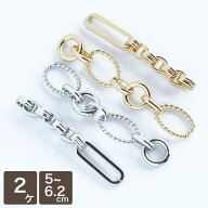 アクセサリーパーツ チェーンパーツ 2個 14金メッキ アシンメトリー ハンドメイド 材料 素材 チャーム 手…