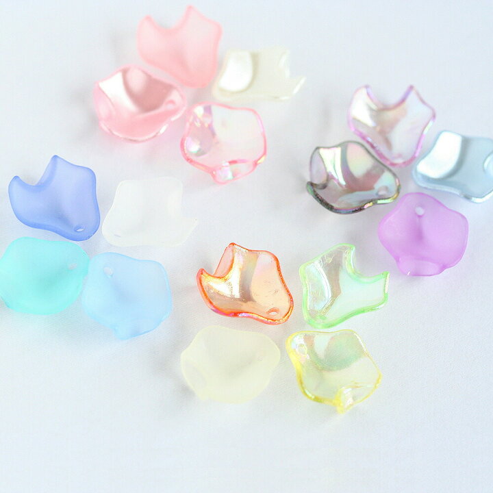 楽天市場】アクセサリーパーツ アクリル花びらパーツ No.1 30個 