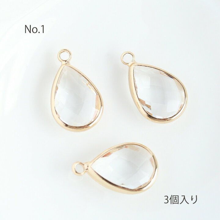 楽天市場】アクセサリーパーツ クリスタル ゴールドフレームチャーム 