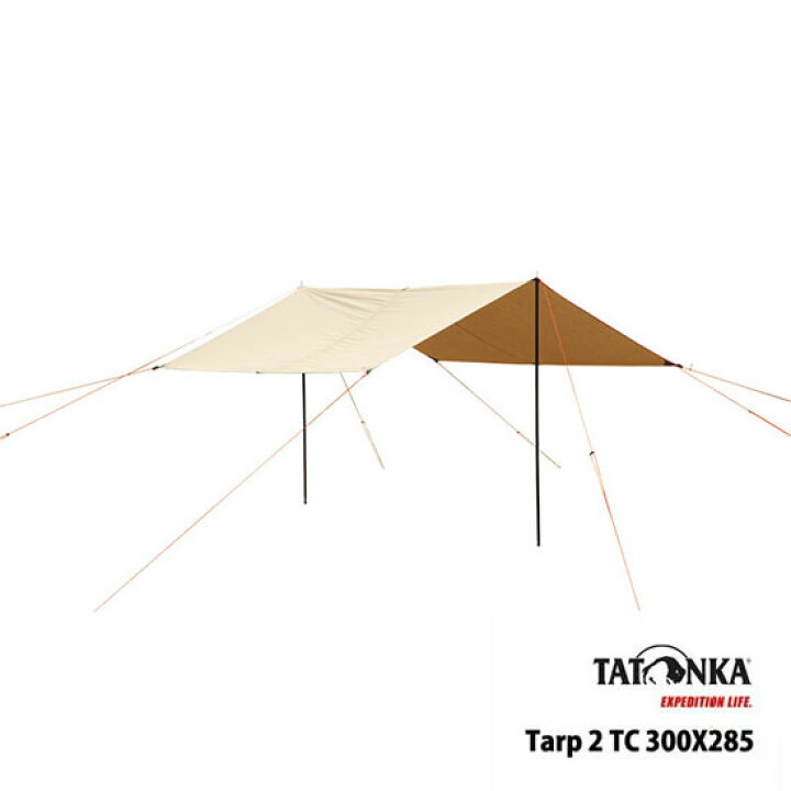 楽天市場 10月1日限定 エントリーでp5倍 割引クーポン タトンカ タープ At8002 タープ2tc Tarp 2 Tc 300x285 レクタタープ ポリコットンタープ キャンプ アウトドアーズ コンパス