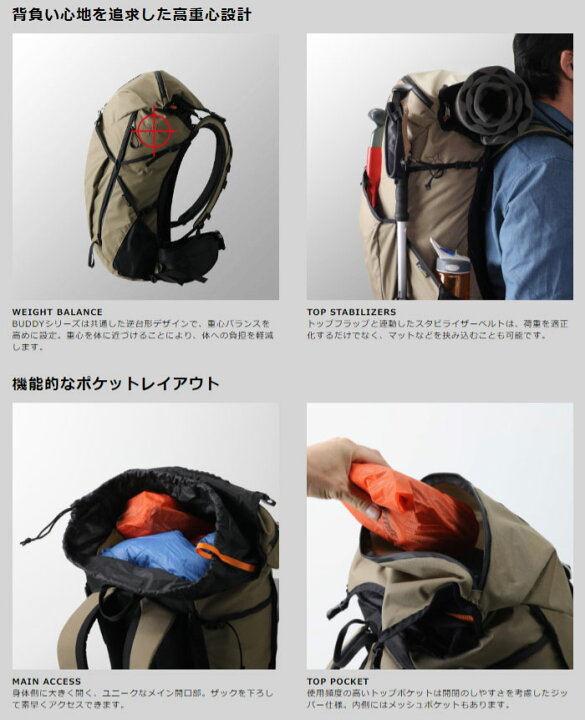 楽天市場】パーゴワークス バディ33 pworksHP203 リュック BUDDY 33 