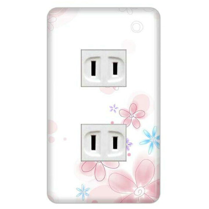 楽天市場 ドレスマ 2口用 フラワー 花 かわいい コスモシリーズワイド21対応 コンセントカバー コンセントプレート スイッチカバー スイッチプレート おしゃれ デザイン 交換用 1口 2口 3口 5口 6口 やるcan
