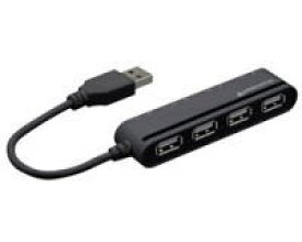 グリーンハウス 4ポート USB2.0HUB スイッチ付 バスパワー ブラック GH-UH204SBK