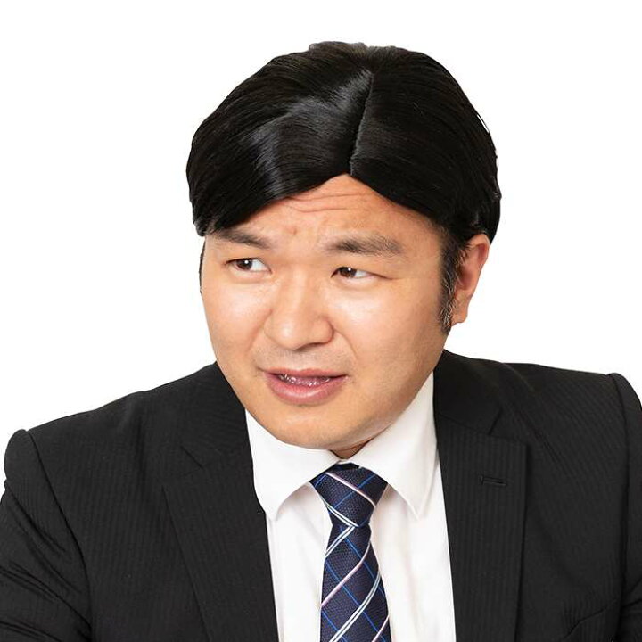 楽天市場 カツランド 七三分け かつら ウィッグ 仮装 変装 おじさん シチサン 73 コスプレグッズ パーティーグッズ 小道具 クリアストーン やるcan