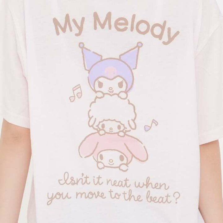 楽天市場 レディースサイズ 半袖tシャツ タテノリマイメロディ サンリオキャラクターズ Tシャツ プリントtシャツ マイメロ サザック San 1312 B やるcan