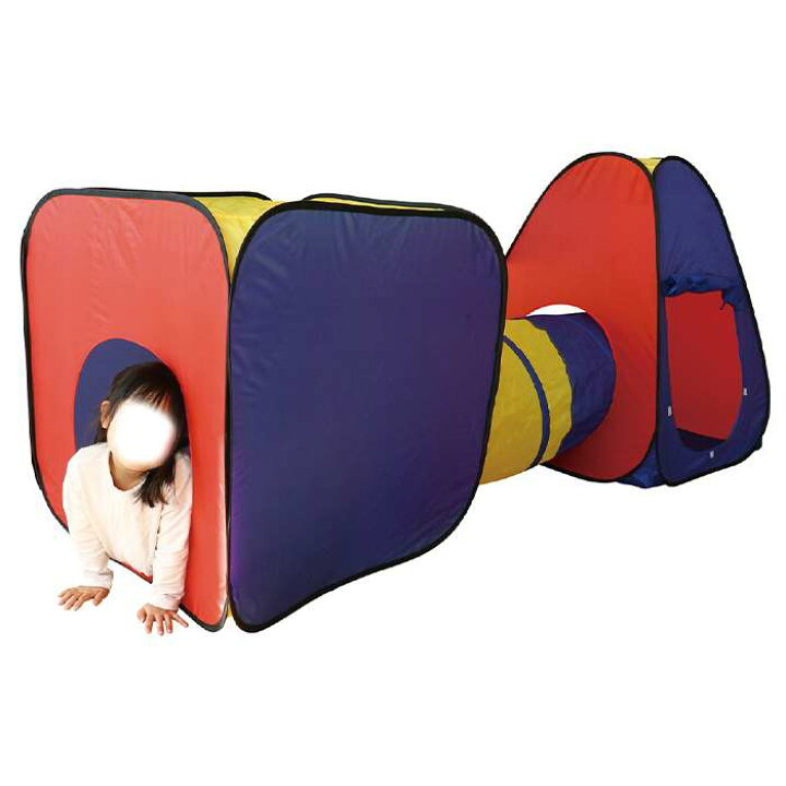 楽天市場 エンジョイプレイトンネル 連結 三角テント 四角テント トンネル 遊具 トンネル おもちゃ ループ くぐる アーテック やるcan
