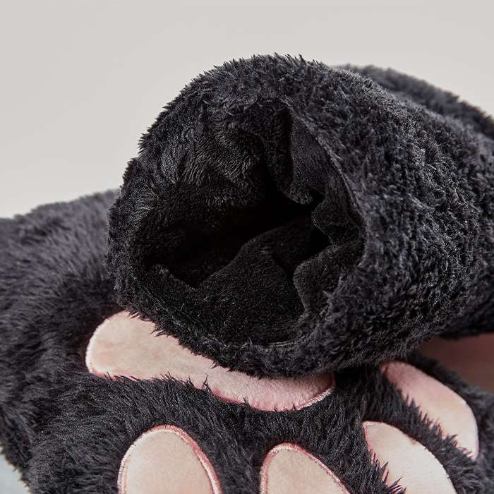 楽天市場】もふもふアニマル 黒ねこの手 グローブ 猫の手 モフモフ 