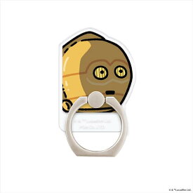 スマホリング カナヘイ画 スター・ウォーズ クリアリングホルダー C-3PO STAR WARS カナヘイ キャラクター LINEスタンプ PGA PG-DKRH03C3