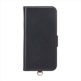 iPhone15 対応 ケース カバー フリップカバー ブラック 手帳型 カードポケット iPhoneカバー iPhoneケース 無地 シンプル Premium Style PG-23AFP02BK