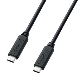 【代引不可】PC・タブレット・スマホ用 USB3.1 Gen1 Type-C ケーブル 2m 3A Power Delivery対応 ブラック サンワサプライ KU30-CCP320
