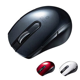 【代引不可】Bluetooth4.0 ブルーLEDマウス 無線 マウス 5ボタン サイドボタン搭載 Win/Mac対応 右手/左手対応 サンワサプライ MA-BTBL171