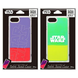 iPhone SE 第2世代/8/7/6s/6 STAR WARS ロゴ ネオンサンドケース ハイブリッドケース PGA PG-DLQ20M14