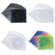 【代引不可】Blu-ray・DVD・CDケース スリムタイプ 10枚セット 薄さ約5mm プラケース メディアケース 耐…