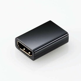 【代引不可】HDMI中継アダプター タイプA-タイプA スリムタイプ 1個入 HDMI延長アダプター 最大5m延長 金メッキプラグ採用 ブラック エレコム AD-HDAASS01BK