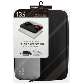 【代引不可】PC用インナーバッグ ポケット付 13.3インチ ブラック エレコム BM-IBPT13BK
