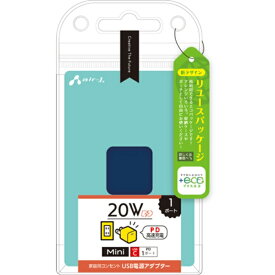 【+ECO】PD20W対応 1ポートAC充電器 ネイビー エアージェイ AKJ-E20WPD1 NV