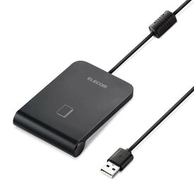 【代引不可】ICカードリーダー 非接触 マイナンバーカード 確定申告 Felica、Mifareカード 対応 直付け ケーブル1m ブラック USB 公的個人認証 Windows macOS エレコム MR-ICA001BK