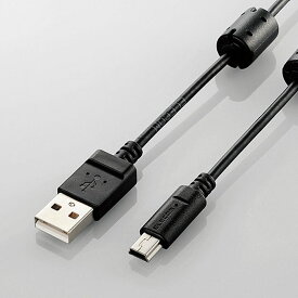 【代引不可】カメラ接続用USBケーブル（mini-Bタイプ）/デジカメ用USBケーブル/miniB/フェライトコア/1.5m/ブラック エレコム DGW-MF15BK