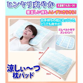 夏用 枕 ひんやり 爽やか 冷感 敷きパッド ベッドパッド マット 通気性抜群 蓄冷マイクロカプセル 涼しぃ～つ 枕パッド 富士パックス h494