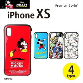 iPhone Xs 5.8 インチ アイフォン Xs 用 ケース カバー ハード 耐衝撃 ハイブリッド タフケース ディズニー Disney ミッキーマウス 4デザインカラー（レッド・ブルー・フィルム・ホワイト） PGA PG-DCS5*****