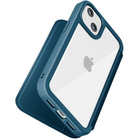 iPhone 14 iPhone 13 6.1インチ 用 手帳型 ガラス フリップ ケース カバー ネイビー PGA PG-22KGF03NV