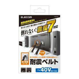 【代引不可】TV用耐震ベルト ～40V型テレビ用 強力粘着シールタイプ 2本入り エレコム TS-001N2