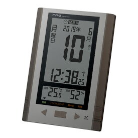 電波時計 置掛両用 デジタル 日めくりカレンダー インフルエンザや熱中症対策に 記念日設定ができる MAG ディトン ノア精密 W-751 BR