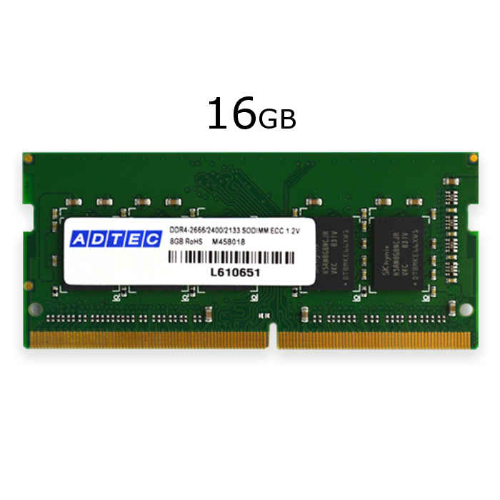 アドテック DDR4-2666 UDIMM 16GB ADS2666D-E16GSB 1Rx8