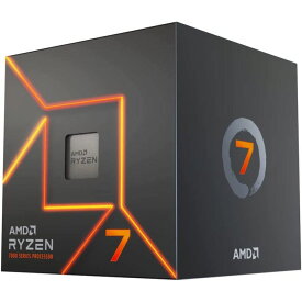 【沖縄・離島配送不可】【代引不可】CPU デスクトップパソコン用 AMD Ryzen 7 7700 with Wraith Prismクーラー 3.8GHz 8コア 16スレッド 40MB 65W AMD 100-100000592BOX