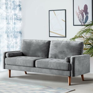 Vesgantti ソファー 3人掛け 幅174cm おしゃれ 北欧 ベルベット 3人用ソファ ポケットコイル仕様 3人掛け ソファー カウチソファー 座り心地よい クラシカル 英国調 応接室 書斎 オフィス ダイニ