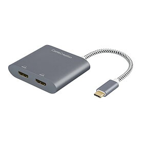 USB-C to デュアルHDMI 4K, CableCreation Type C to 2 HDMI変換アダプタ(Thunderbolt 3対応) オスーメス(M to F）MacBook Pro/MacBook/iMac 2017/Chromeboo