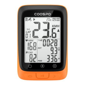 COOSPO サイクルコンピュータ GPS サイコン サイクリングコンピュータ 無線 ワイヤレス 自転車スピードメーター バッテリー内臓 Bluetooth5.0&ANT+対応 ケイデンススピードセンサー連続 IP67級防水 2.3インチディスプレイ