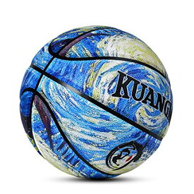 Kuangmi（カウアミ）バスケットボール 6号 7号 ストリートボール KMbb18 (62 Van Gogh, 7号)