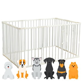 ペットサークル 犬サークル ケージ フェンス ペット柵 131x89x70cm 猫用 犬用 ウサギ用 ドア付き 扉付き ペット メッシュ ケージ ゲージ ペット用サークル 小動物 屋外 室内用