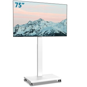 FITUEYES テレビ台 テレビスタンド 昇降式 壁寄せ 32-75インチ対応 高さ調整簡単 ハンドル付 手回り昇降式 首振り可 チルト機能 キャスター付き 移動式 耐荷重40kg 鉄製 SD-A106002MW