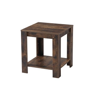 サイドテーブル ナイトテーブル リビングソファーサイドテーブル ベッドサイドテーブル コーヒーテーブル 物置棚付きの四角いテーブル ミニテーブル コーナーテーブル 幅50×奥行50×高さ55c