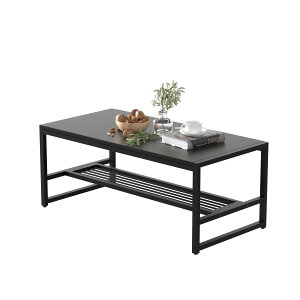 Anovara ローテーブル 一人暮らし リビングテーブル 幅96cm センターテーブル ソファーテーブル コーヒーテーブル おしゃれ ヴィンテージ コンパクト 収納付き(ブラック, 一枚板幅96cm)