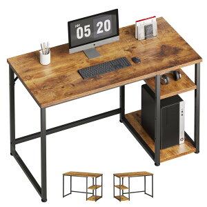 Maihail パソコンデスク 机 pcデスク 勉強机 ゲーミングデスク ワークデスク 家具 パソコンラック 学習机 収納 幅100*奥行48*高さ74cm SZ121LHM ビンテージ