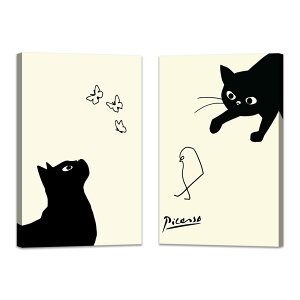 2�� �s�J�\ �A�[�g�p�l�� �L �G�� �Ǐ��� �J�^ �z�t���|�X�^�[ �ؘg�t���̊����i (40x60cm x2Pcs)