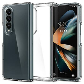 Spigen Galaxy Z Fold 4 5gケース クリア TPU バンパーケース 2重構造 米軍MIL規格取得 耐衝撃 すり傷防止 黄ばみ無し ワイヤレス充電対応 ウルトラ・ハイブリッド ACS05100 (クリスタル・クリア)