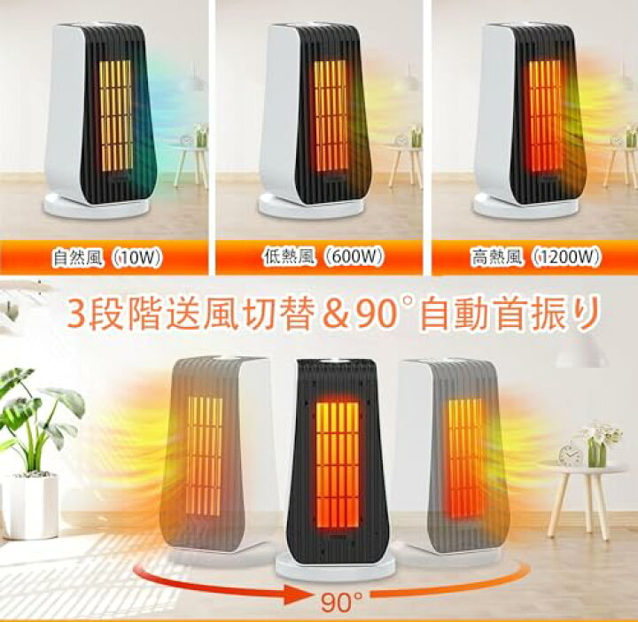 楽天市場】セラミックヒーター【2023冬新登場】couoi 電気ファン 